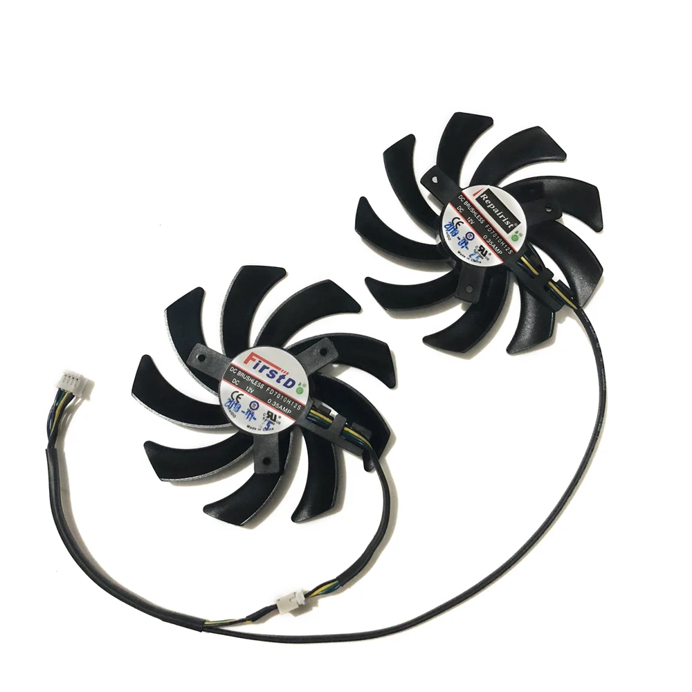 2 шт./компл. R9 390/380 GPU VGA кулер Графика карты вентилятор для его 380 390 IceQ X2 Видеокарта