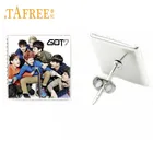 Корейская поп-группа TAFREE GOT7 серьги-гвоздики никогда не бывшие в употреблении альбом Фотокарточка дизайнерские новые модные художественные стеклянные серьги G29