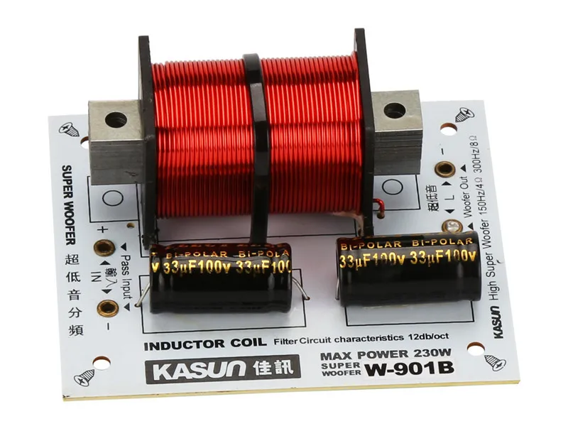 1 шт. 1way блок HiFi Super Bass Frenquency делитель/кроссовер для НЧ динамика 4 8 Ом 150 Гц 300