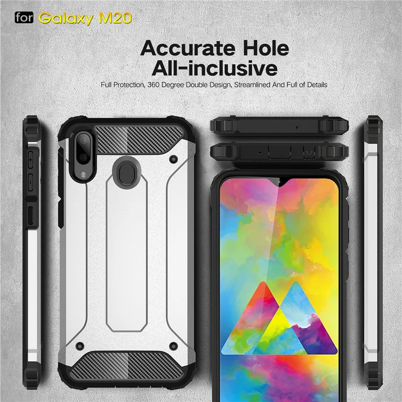 Чехол Beworlder для Samsung Galaxy M20 двухслойный ТПУ ПК ударопрочный двойной защитный