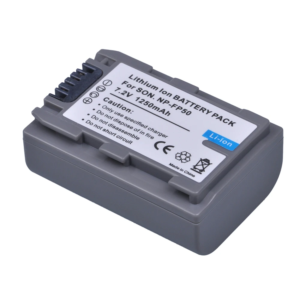 4 шт. 1250 мАч NP-FP50 NP-FP51 NP FP50 батареи для Sony DCR-DVD103 DVD105 DCR-HC3 HC16 HC40 DCR-SR30 SR40 SR100 NP-FP30 |