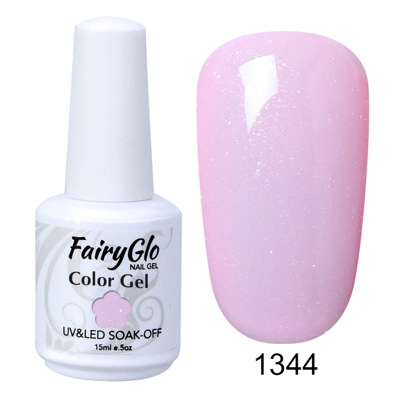 1344 FairyGlo, УФ-гель для ногтей, 15 мл, чистый цвет, Гель-лак для ногтей, светодиодный, лампа, Гель-лак, краска, Гель-лак, Лаки, тиснение, гибридный лак, чернила - Цвет: 1344