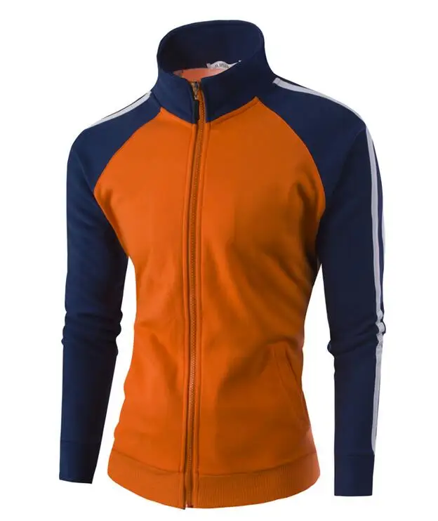 orange navy hoodies WSGYJ толстовки, мужские водолазки, кардиган,, брендовая мода, много цветов, Сращивание, толстовка, Мужская Хип-Хоп Уличная одежда, хлопок - Цвет: orange navy hoodies