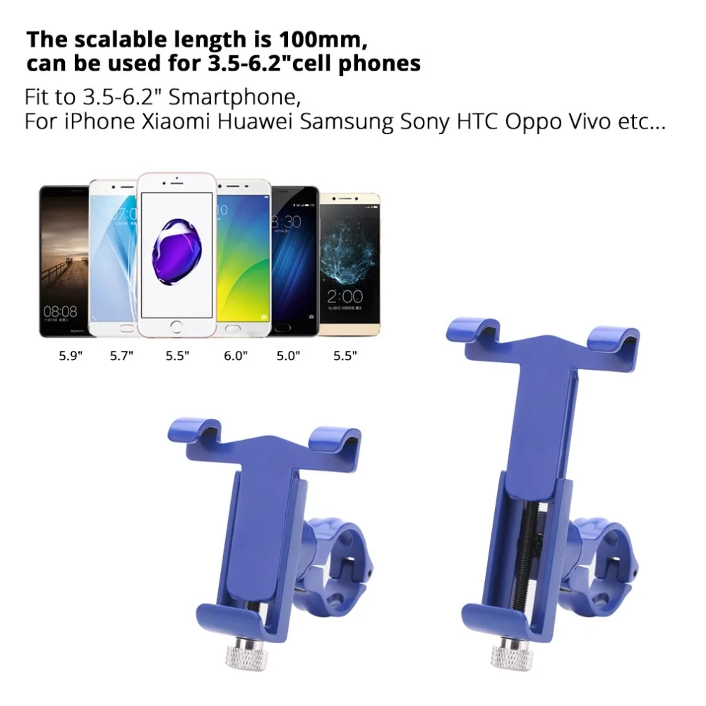 Aluminum Bicycle Phone Mount Holder For 3.5-6.2 inch GPS MTB Mountain Bike Motorcycle Handlebar Clip Stand Support Bracket | Мобильные