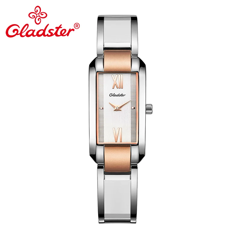 

Часы-браслет Gladster с покрытием из стекла, модные повседневные прямоугольные женские часы