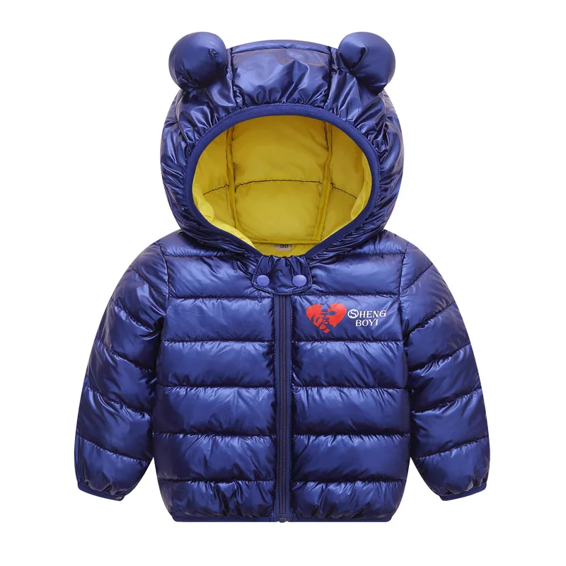 Navy blue Пальто детское;Пальто для малышей девочка; распашонки для новорожденных года; осенне-зимние куртки для новорожденных; детская куртка; теплая верхняя одежда; пальто для девочек; Одежда для куртка для малыша - Цвет: Navy blue