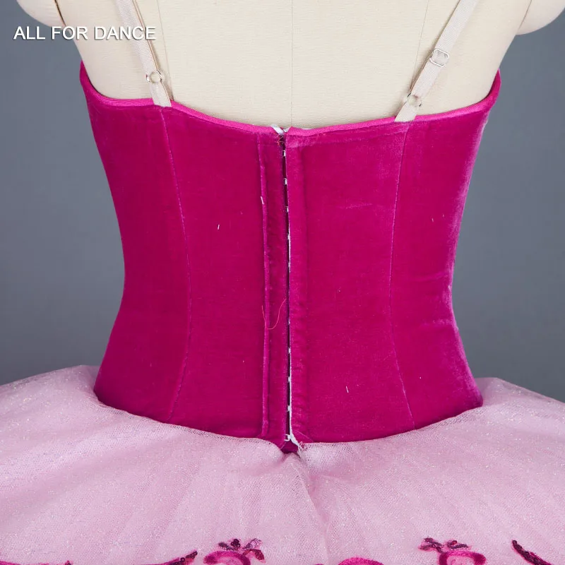 

All for Dance Professional ballet tutu girl & women stage performance ballet costume dance tutu, Rose red Color tutu