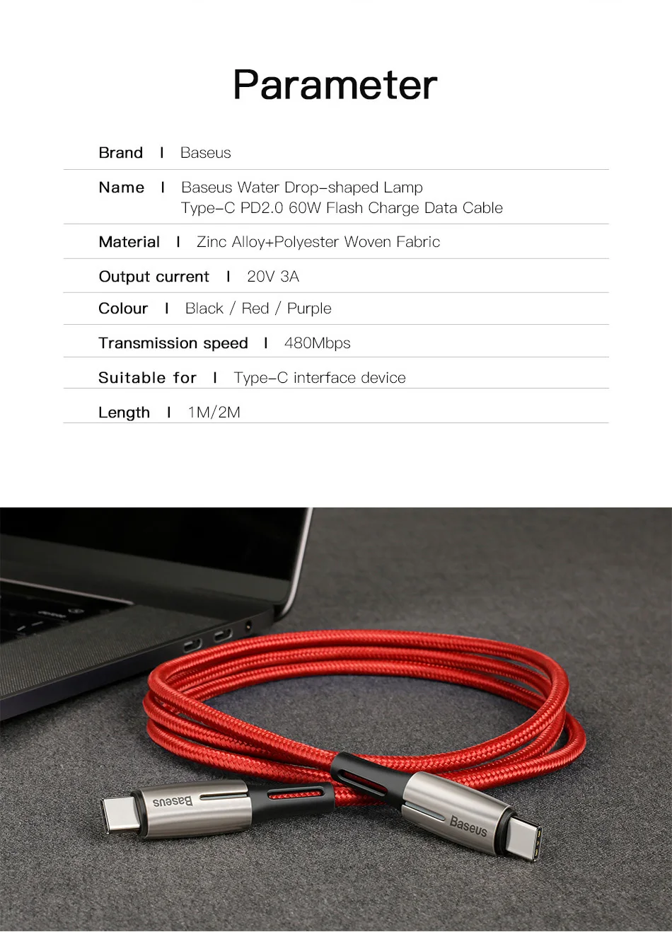 Зарядный кабель usb type c на usb type c для apple macbook pro samsung xiaomi ноутбук air usb c кабель 1 м 2 м 3A зарядное устройство