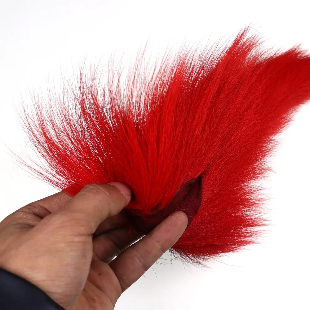 Bimoo 1 шт многоцветная петля для мух Bucktail весь хвост рыболовный Bucktail Волосы оленя материалы для завязывания мух крючки Джиги белый красный черный