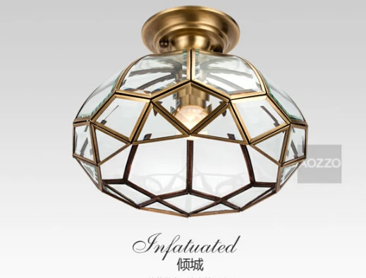 Современное украшение для дома Классическая медная потолочная лампа светильник