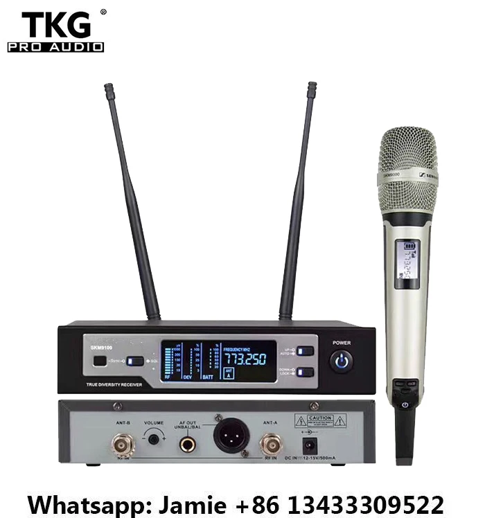 

True diversity 620-670Mhz black gold KTV karaoke stage performance skm9100 headset lapel professional wireless microphone