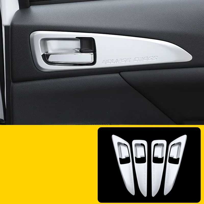 abs chrome 4pcs Подсветка приборной панели панель в управление положение шестерни ручка автомобильные аксессуары для Mitsubishi ECLIPSE CROSS - Цвет: abs chrome 4pcs