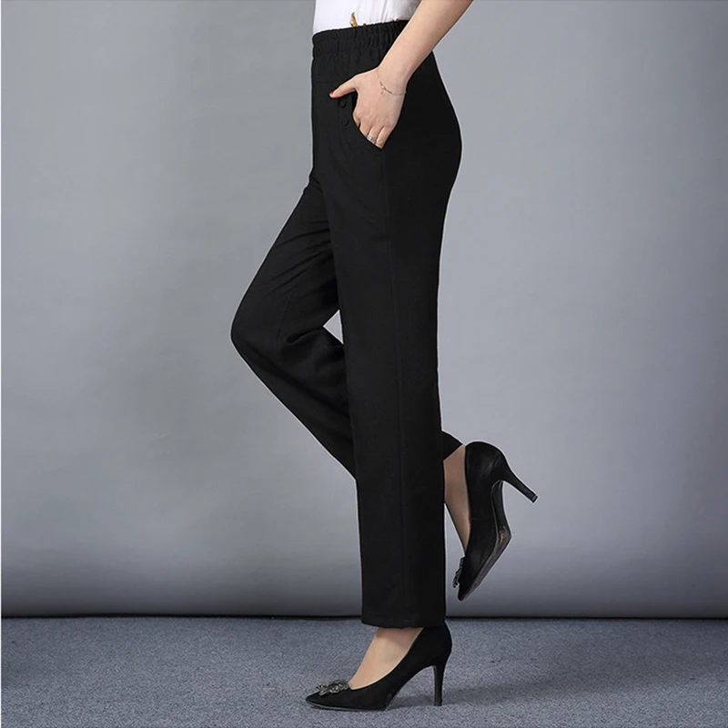 Новинка 2018 весенне летние женские повседневные хлопковые льняные брюки среднего