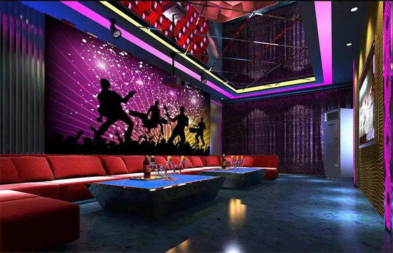 3d фото обои на заказ номер нетканого росписи яркий группа музыка HD KTV бар Офис