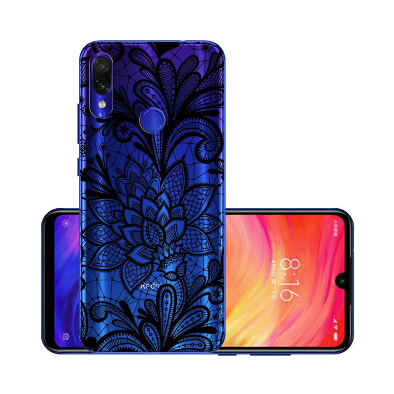 W011 Для Xiaomi Redmi Note 7 5 Pro силиконовый прозрачный Футляр окрашенный для Xio mi Red mi 7 7A 6 6A mi A2 Lite 9T K20 чехлы чехол на ксиоми редми нот 7 - Цвет: W011