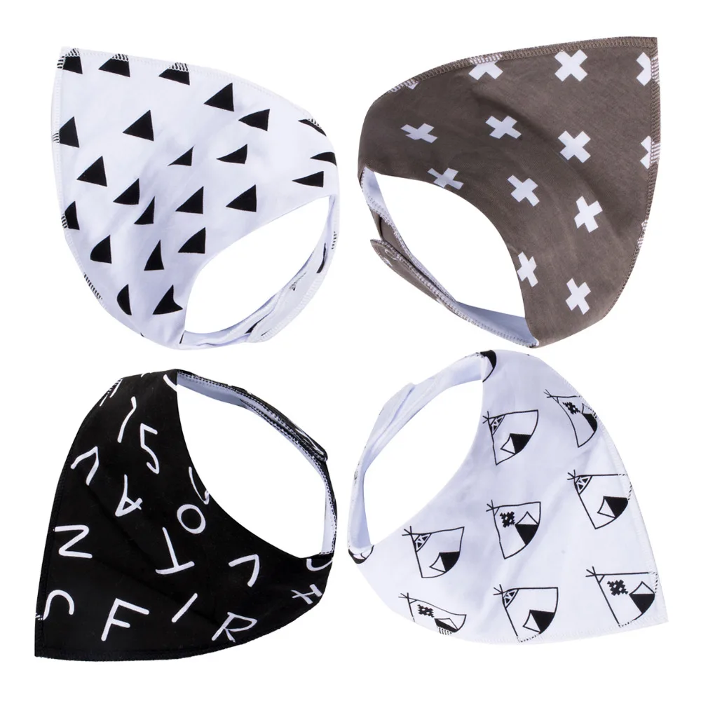 Лидер продаж! 4 шт./лот 8 видов стилей детские нагрудники из хлопка мягкий детский