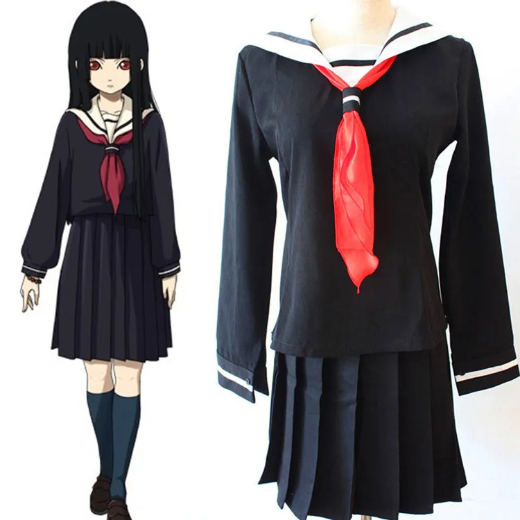 Аниме Hell Girl Костюмы для косплея Enma Ai школьная Униформа костюм моряка маскарада