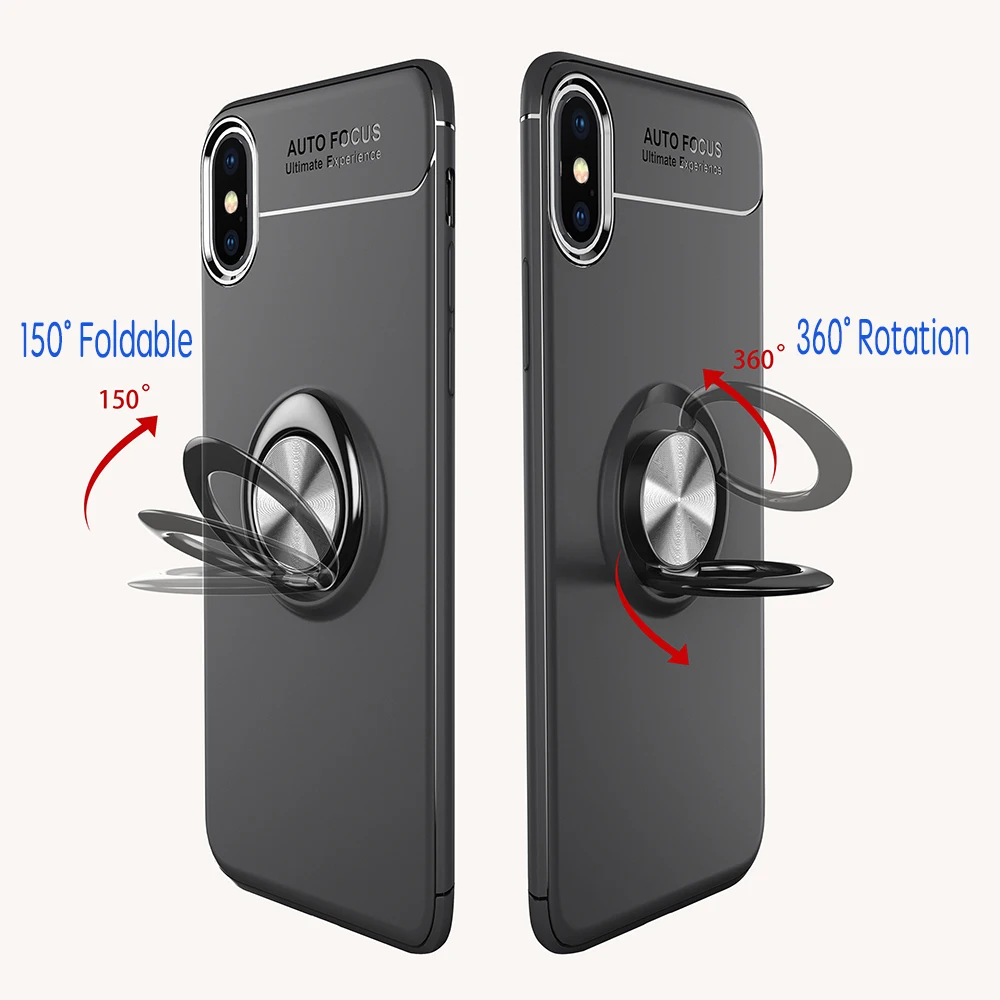 Чехол для iPhone X XS Max XR 8 7 6S Plus Samsung S9 + S8 Note 9 магнитный автомобильный держатель с