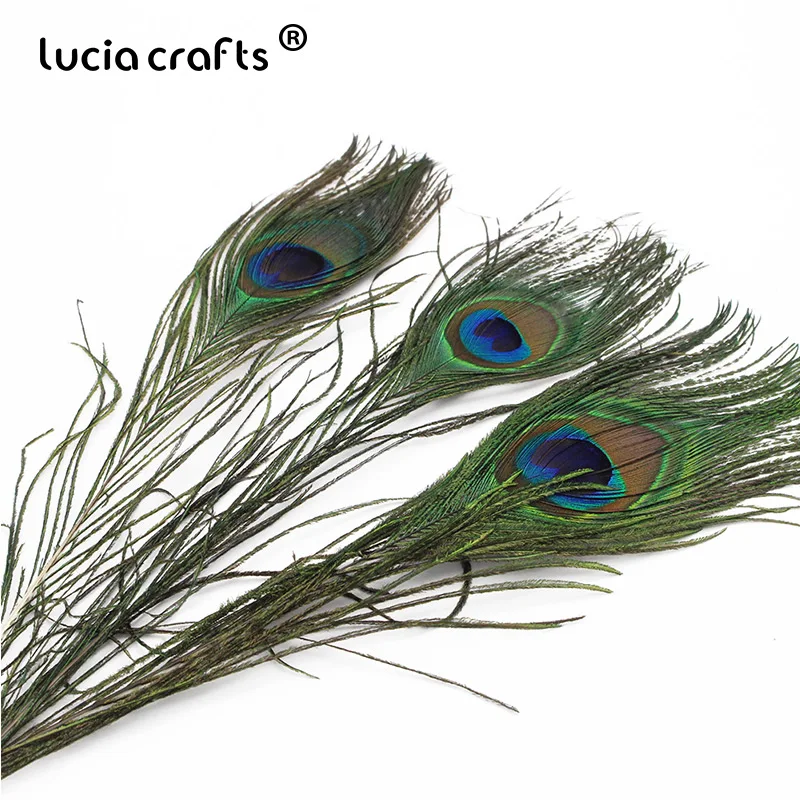Lucia crafts 25-30 см натуральный хвост Павлиньего глаза Перья DIY волосы для свадебной вечеринки украшения дома 5 шт./лот H0504