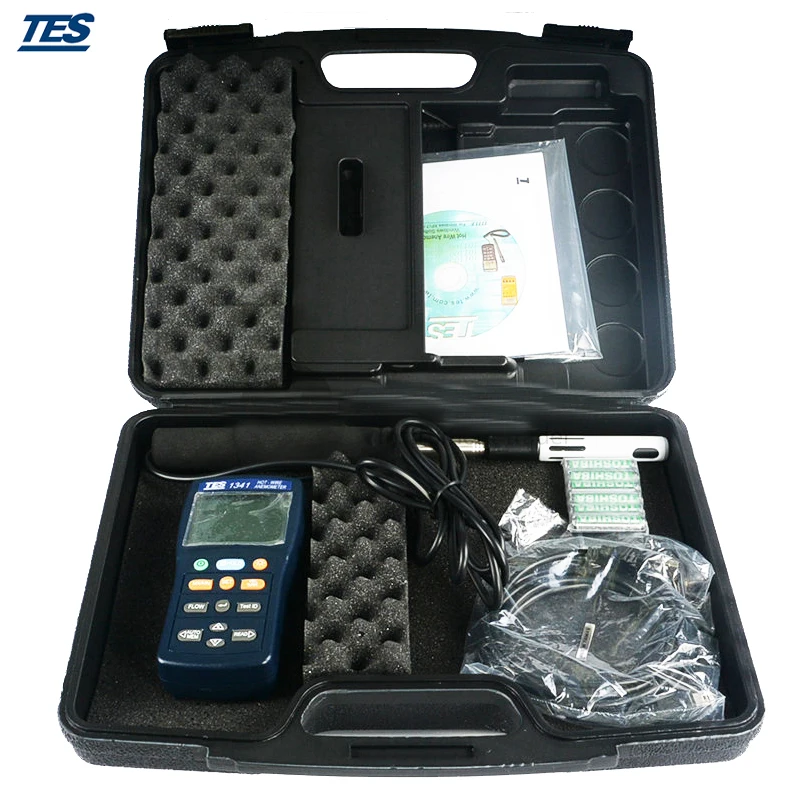 TES 1341 горячий проводной анемометр с интерфейсом USB подключение|Приборы для