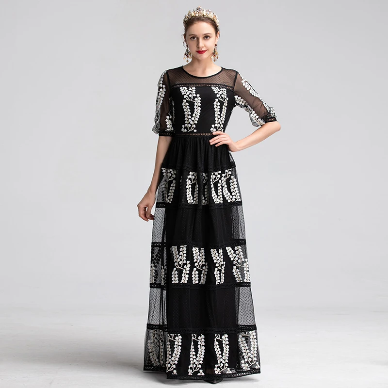 Высокое качество новейшая мода 2020 дизайнерское подиумное макси платье женское