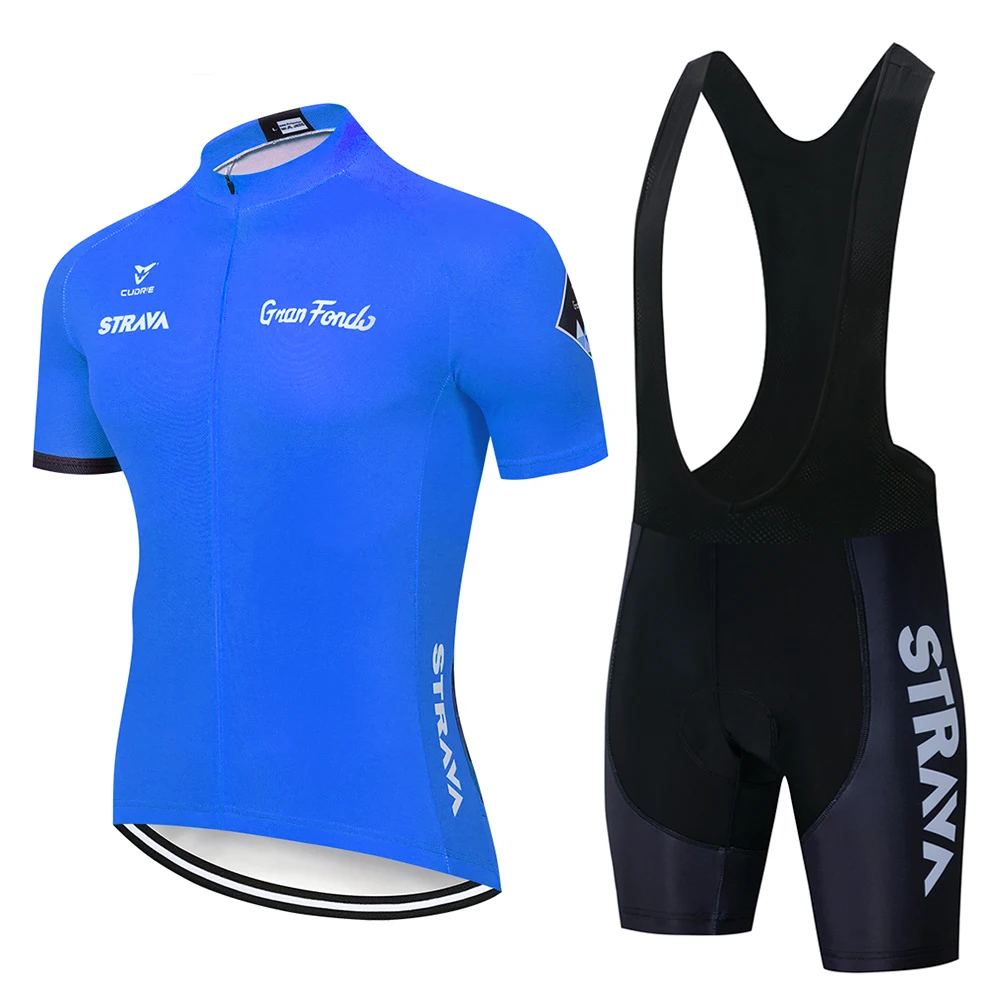 Cycling suit STRAVA Велоспорт Джерси Набор Для Мужчин's Стиль Рубашка с короткими рукавами Велосипедная форма Спортивная Открытый Mtb Ropa Ciclismo велосипед Велоспорт - Цвет: Cycling suit