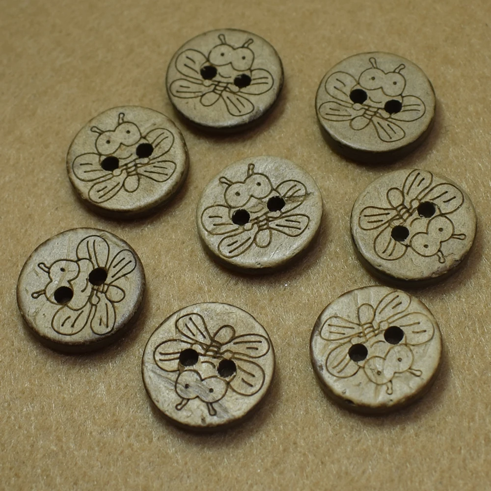 Натуральные кокосовые пуговицы 15 мм 100 шт. аксессуары для шитья одежды своими