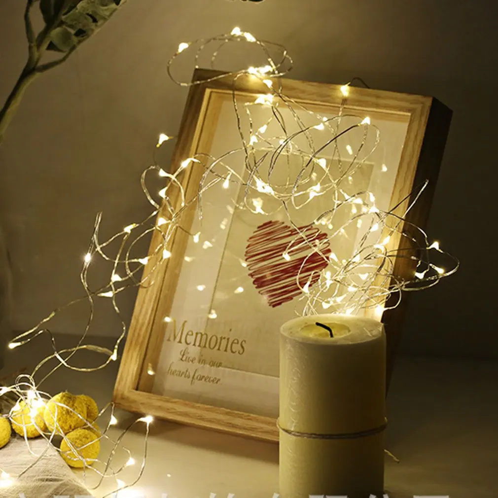 Новое поступление Кнопка медная проволока Рождество декоративный фонарь Led