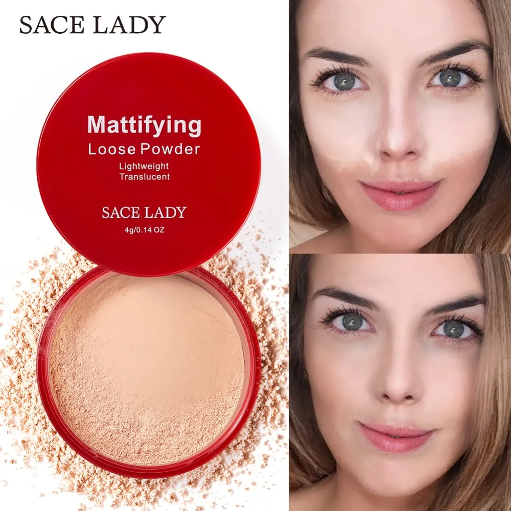 SACE LADY матовая пудра для лица полупрозрачная профессиональный стойкий макияж