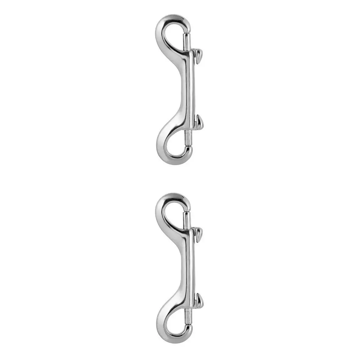 

2Pcs Double Ended Metal Snaps Trigger Hooks Clips Snap Key Holder Security for Scuba Diving Snorkeling BCD Accessories