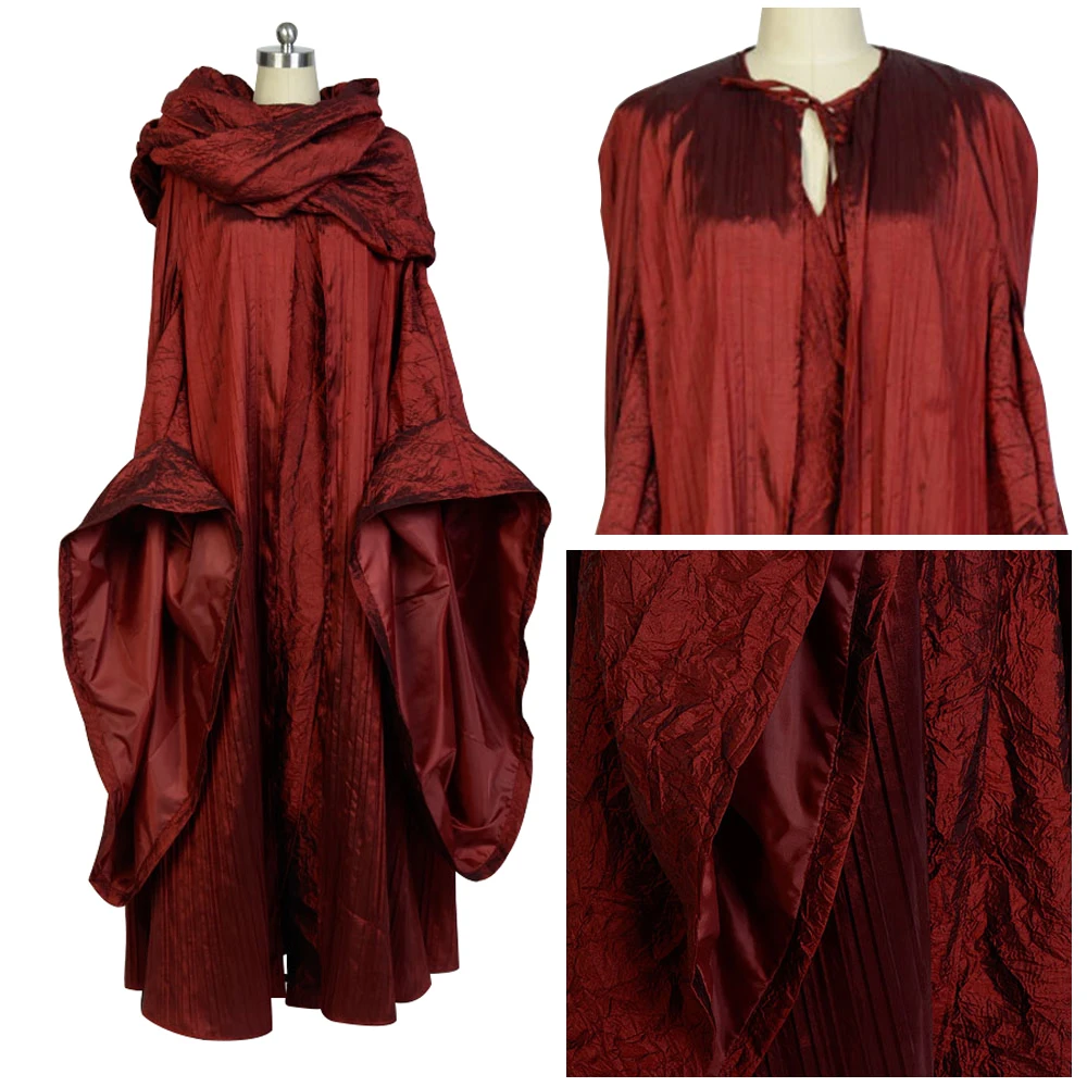 GoT Игра престолов Косплей красная женщина Melisandre костюм наряд Косплей Костюм Хэллоуин Карнавальный костюм полный комплект