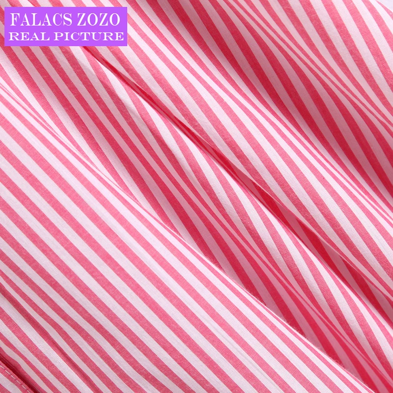 Falacs zozo на лето и весну boheimian сладкий Prairie Chic Мода Fit And Flare Вышивка в полоску без
