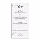 Персонализированное меню с романтическим дизайном весь набор доступно MU022