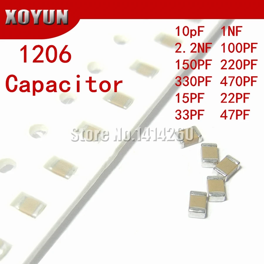 100 шт. 1206 100pF 101K 10P 15P 22 р 33P 47P 100 150P 220 330P 470 1NF 2.2NF 250V X7R ошибок 10% SMD Керамика конденсатор поверхностного монтажа