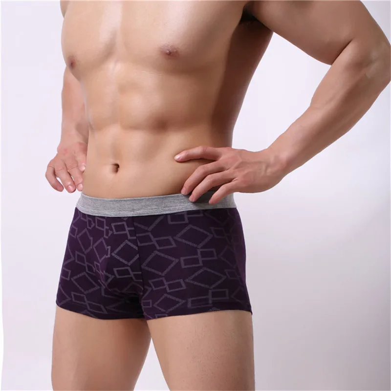3 шт./лот однотонное классическое бамбуковое Мужское нижнее белье боксеры
