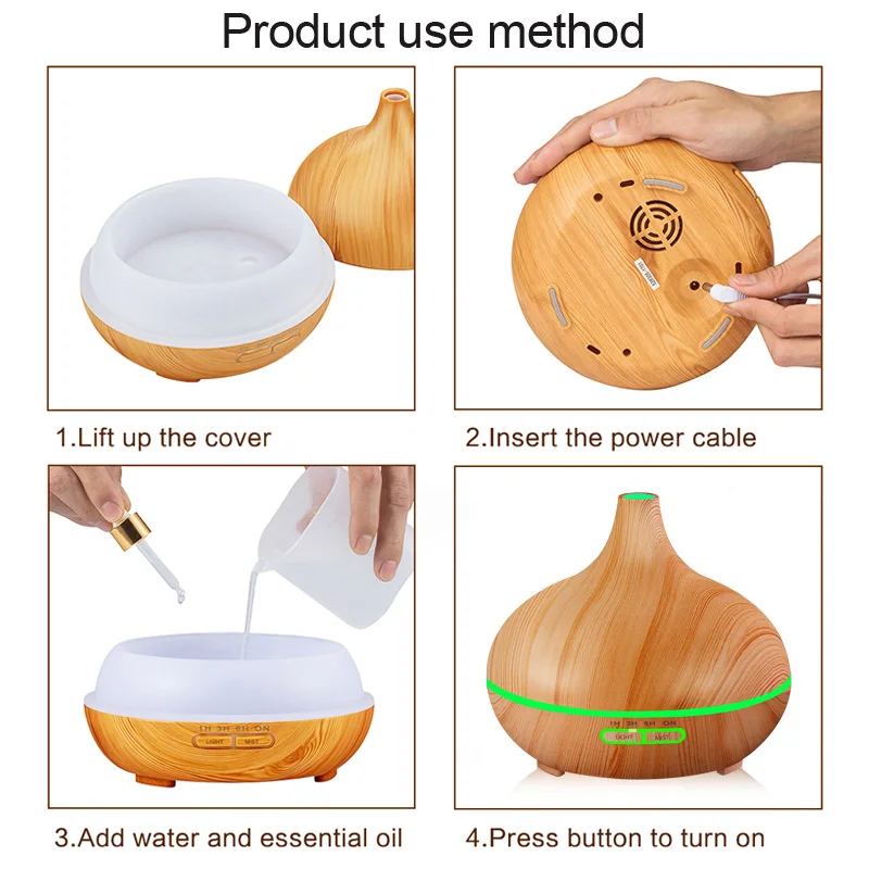 Умный увлажнитель воздуха с пультом дистанционного управления 550 мл