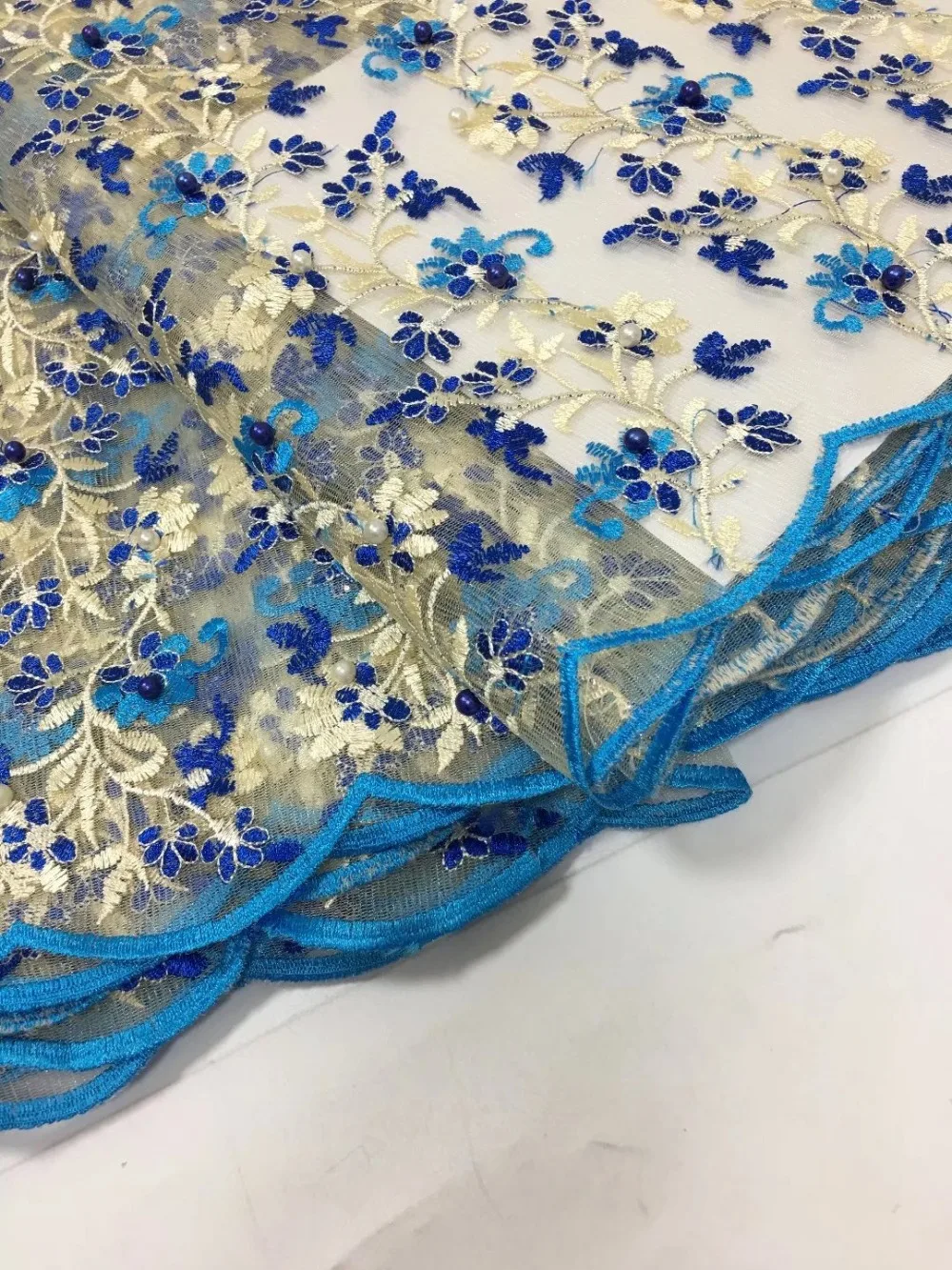 Fashion Flower Lace Fabric African Nigeria France 2018 High Quality Tulle | Дом и сад