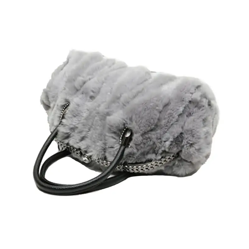 Luxy Moon женская сумка из натуральной кожи с натуральным мехом портативная ручка