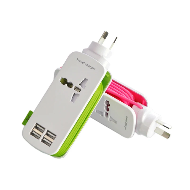 

Travel multi-port adapter, smart universal 4usb charging head