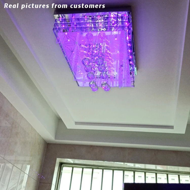 Цветной СВЕТОДИОДНЫЙ потолочный светильник, 4 цвета, светодиодный потолочный светильник для гостиной, спальни, с пультом дистанционного управления, только 220 В