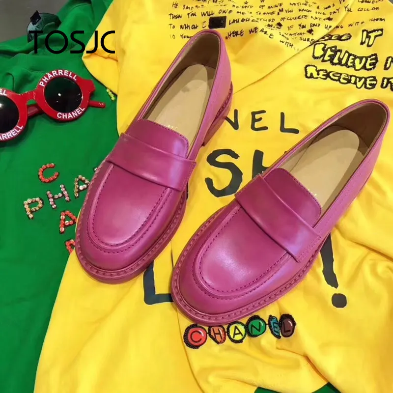 Lefu обувь Новые квадратный каблуке круглой головой английском стиле кожа Для