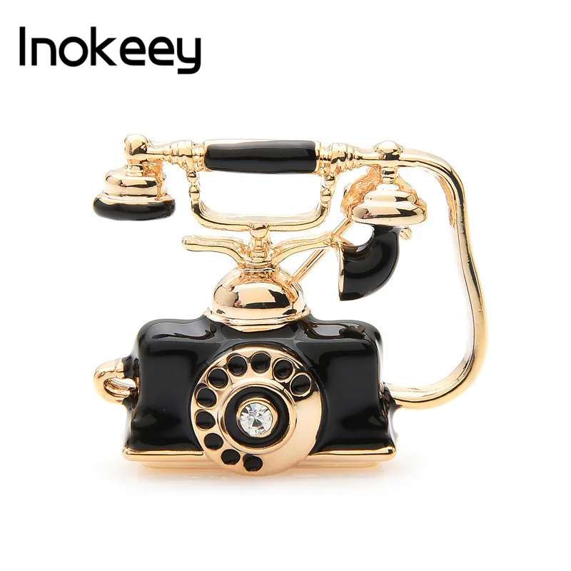 Inokeey 2019 эмалированная брошь для телефона булавки ювелирные изделия в старинном