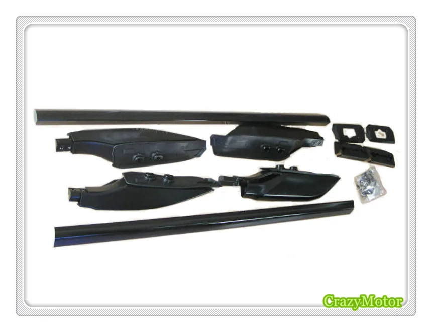Для Toyota Prado FJ120 / Lexus GX470 2003 2009 черный декоративный багажник на крышу рельсы