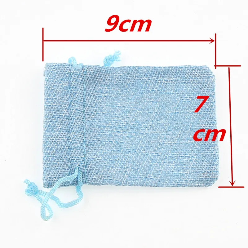 10 шт./лот 7X9cm хлопок и льняные мешочки конфеты сумки многоцелевой подарок