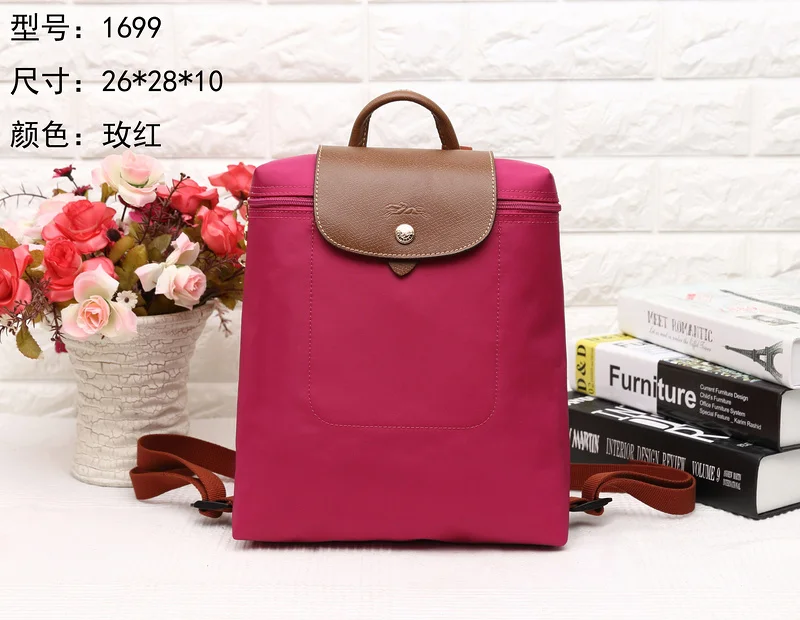 2016 Women Long Nylon Vintage Backpack Girl backpacks Mochila Feminina Escolar school bagpacks travel Backpacks Champag |