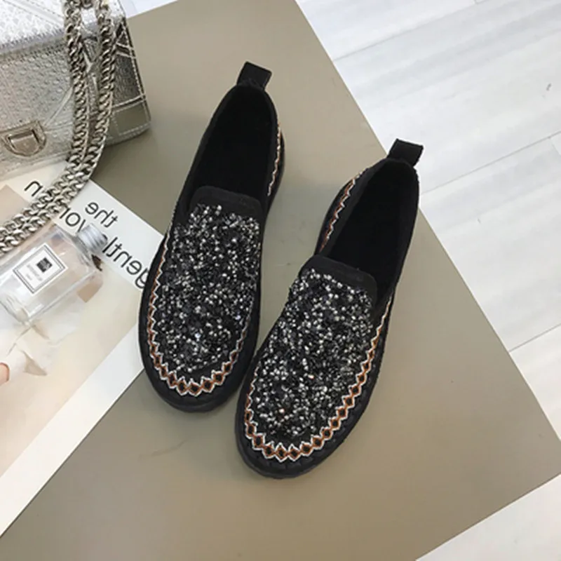 Женская обувь в горошек с блестками Корейская версия повседневных студенческих