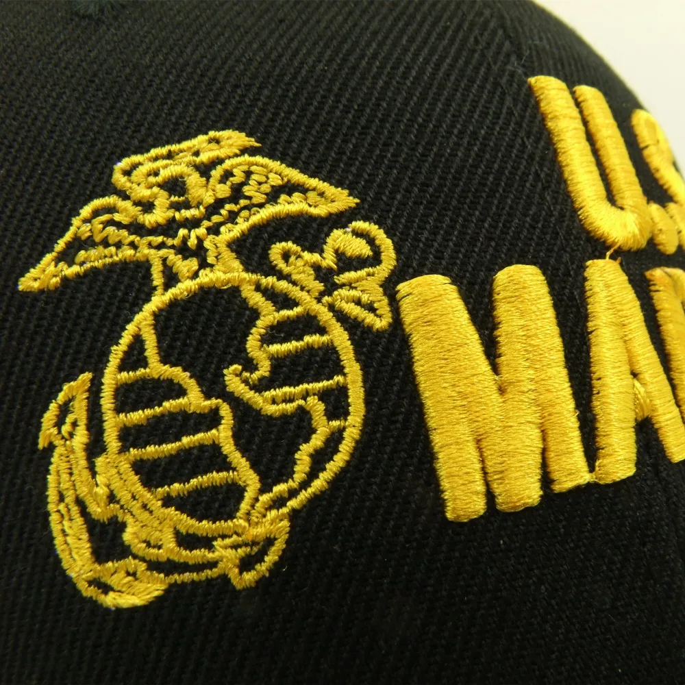 Мужская бейсбольная Кепка CLIMATE U.S.Marine военная в стиле милитари Черная кепка