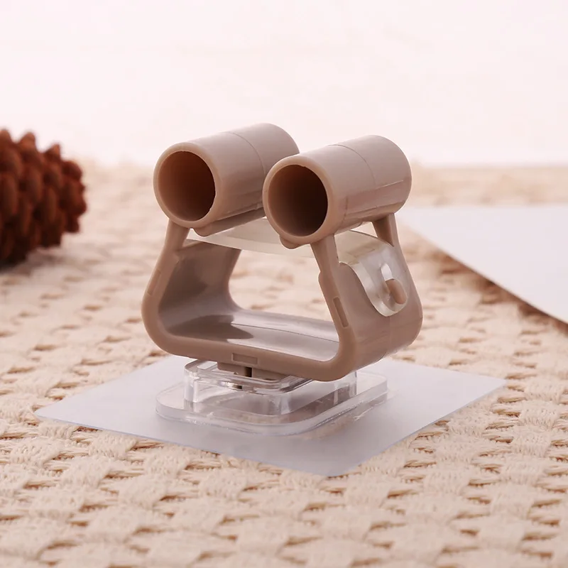 Coffee color 1 шт. многофункциональная бесследная Метла Швабра держатель для ванной и кухни Нескользящая стойка для хранения настенный крючок держатель для хранения - Цвет: Coffee color