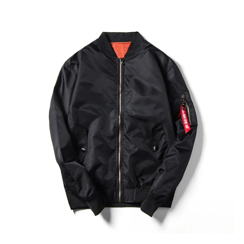 Высокое качество Ma1 толстый и тонкий Армейский зеленый военный мотоцикл мА 1 Авиатор летчик Мужская куртка-бомбер - Цвет: L