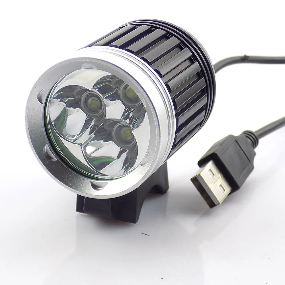 Новый 3 режима Водонепроницаемый XML T6 x LED USB порт для езды на велосипеде и
